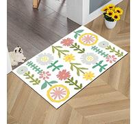Chanxiang666 Grande Tapis Contemporain et Moderne Tapis, 150x150cm Fleurs de Dessin animé et Fleurs colorées Chambre à Coucher Chevet décoration intérieure,