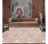 Chanxiang666 Tapis Chambre Grand Tapis 180x280cm Rose à Motif Floral géométrique Moderne Salon/Chambre à Coucher/Bureau/Table Basse 180x280cm