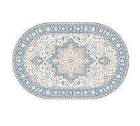Chanxiang666 Tapis de décoration Ovale Design Moderne Tapis pour Grand Salon, Moquette Moderne Design pour Chambre et Salon, Blues Old Times Ovale 140x190cm