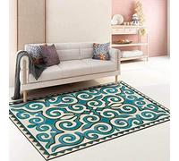 Chanxiang666 Tapis de Salon Chambre Design Moderne 140x180cm Style Ethnique géométrique Bleu lac Ne Peluche Pas pour la Chambre à Coucher, la Salle de Jeux 140x180cm