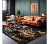 Chanxiang666 Tapis Décoration de la Maison 140x200cm Paysage Noir et Bleu stéréo 3D Idéal pour Le Salon, la Chambre à Coucher, la Chambre d'enfant 140x200cm