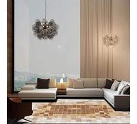 Chanxiang666 Tapis Rectangle 120x250cm Ne Peluche Pas pour la Chambre à Coucher, la Salle de jeuximprimé en Fausse Fourrure, Motif géométrique Abstrait, Petit carré Patchwork