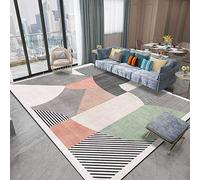 Chanxiang666 Tapis Style Moderne Tapis Design 120x160cm Blocs géométriques Modernes de Couleur Gris rosé Idéal pour Le Salon, la Chambre à Coucher, la Chambre d'enfant 120x160cm