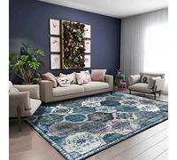 Chanxiang666 Tapis Style Moderne Tapis Design 120x160cm Style Ethnique géométrique Circulaire Gris Idéal pour Le Salon, la Chambre à Coucher, la Chambre d'enfant 120x160cm