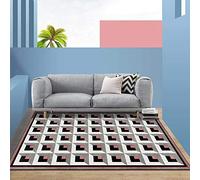 Chanxiang666 Tapis Style Moderne Tapis Poils Ras 80x120cm Cube géométrique 3D Rose-Gris Salon/Chambre à Coucher/Bureau/Table Basse 80x120cm