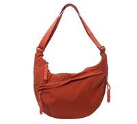 CHANXIUZAI Sac croisé diagonal pour femme avec fermeture éclair, en nylon, demi-lune, sac à main en forme de lune adapté à la vie quotidienne, sac banane pour femme, Orange, L