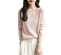 Chanyarn Femme 100% Lain Merino Col en V Pull 2025 Décontracté à Manches Longues sans Couture Pull en Tricot