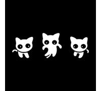 CHANYI 16 x 53 cm Autocollants décoratifs pour voiture Motif animal mignon Chat