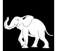 CHANYI 17.1Cmx15Cm Eléphants Décoration Créative Voiture Autocollant Voiture Porte Vinyle Décalage Noir/Argent