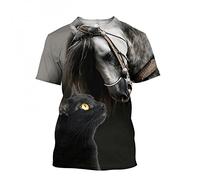 CHANYI Hommes 3D Imprimé T-Shirts Cheval Animal 3D Imprimé Femmes Hommes T-Shirt Été Mode Harajuku À Manches Courtes T-Shirts Unisexe Hauts Vêtements