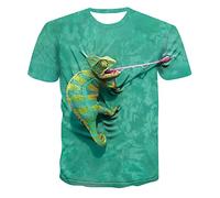CHANYI Hommes 3D Imprimé T-Shirts Drôle Caméléon T-Shirts Animaux Lézard Dragon Dinosaure 3D Imprimé Hommes Femmes Streetwear Mode T-Shirt Cool Enfants Garçons T-Shirts Hauts