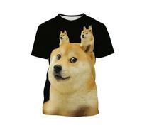 CHANYI Hommes 3D imprimé T-Shirts Drôle Shiba Inu 3D Imprimé Chien Graphique T-Shirt pour Hommes Vêtements Casual Streetwear Pop Unisexe Harajuku Femmes Tops T-Shirts