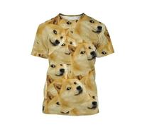 CHANYI Hommes 3D imprimé T-Shirts Drôle Shiba Inu 3D Imprimé Chien Graphique T-Shirt pour Hommes Vêtements Casual Streetwear Pop Unisexe Harajuku Femmes Tops T-Shirts
