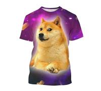 CHANYI Hommes 3D imprimé T-Shirts Drôle Shiba Inu 3D Imprimé Chien Graphique T-Shirt pour Hommes Vêtements Casual Streetwear Pop Unisexe Harajuku Femmes Tops T-Shirts