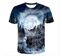 CHANYI Hommes 3D imprimé T-Shirts Été Nouveau Harajuku T-Shirt À Manches Courtes Mode Hommes Hauts Décontractés T-Shirt Hommes Mode Loup Série 3D Impression T-Shirt 5XL
