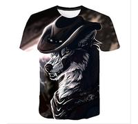 CHANYI Hommes 3D imprimé T-Shirts Été Nouveau Harajuku T-Shirt À Manches Courtes Mode Hommes Hauts Décontractés T-Shirt Hommes Mode Loup Série 3D Impression T-Shirt 5XL