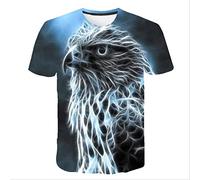 CHANYI Hommes 3D imprimé T-Shirts Novelty Animal 3D Tshirt Men Wolf T Shirt Printed Short Sleeve Summer Casual Harajuku T-Shirt Funny Hip Hop Streetwear Tops 6XL