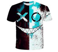 CHANYI Hommes 3D imprimé T-Shirts Sourire Visage Impression 3D T Shirt Homme Été O-Neck À Manches Courtes Top Casual Tee Loose Streetwear Unisexe Vintage Cloth