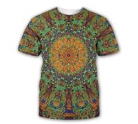 CHANYI Hommes 3D imprimé T-Shirts T-Shirt D'Été À Manches Courtes pour Hommes, Style Ethnique, Symboles Mystérieux, Mode Psychédélique, Imprimé en 3D, Neutre, Vêtements De Rue