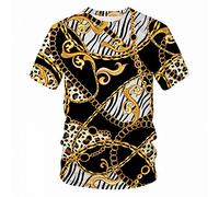 CHANYI Hommes 3D Imprimé T-Shirts T-Shirt Surdimensionné pour Hommes De Mode D'Été Impression 3D Col Rond À Manches Courtes en Plein Air Décontracté Sport Haut T-Shirt 6XL