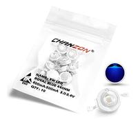 CHANZON 10 pcs Puce LED Haute Puissance 3W Bleu Royal Plant Grow Light (440nm-450nm/400mA-500mA/DC 3V-3.4V/3 Watt) Composants de Diode Émetteur COB Perle pour de Culture d'Aquarium Hydroponique DIY