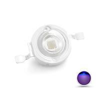 CHANZON 10 pcs Puce LED Haute Puissance 3W Violet Ultraviolet (UV 365nm/400mA-500mA/DC 3V-3.4V/3 Watt) SMD COB Composants Émetteur de Lumière Diode 3 W Ultra Violet Ampoule Lampe Perles DIY Éclairage
