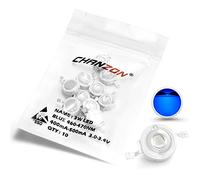 CHANZON 10 pcs Puce LED Haute Puissance à Bord 3W Bleu (400mA-500mA/DC 3V-3.4V/3 Watt) Intensité Super Lumineuse SMD COB Composants Émetteur de Lumière Diode 3 W Ampoule Lampe Perles DIY Éclairage