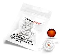 CHANZON 10 pcs Puce LED haute puissance à bord 3W Orange (400mA-500mA/DC 2V-2.4V/3 Watt) Composants émetteurs de lumière SMD COB à intensité super lumineuse Diode Ampoule Lampe Perles Éclairage DIY