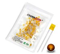CHANZON 100 pcs 2x3x4 jaunes lumières à diodes LED (lentille jaune colorée givrée carrée DC 2V 20mA) Lampes à ampoule Composants électroniques Indicateur lumineux Diodes électroluminescentes