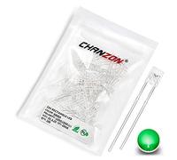 CHANZON 100 pcs 2x3x4 Vert LED Diode Lumières (Carré Transparent Transparent DC 3V 20mA) Lumineux Ampoule Lampes Composants Électroniques Indicateur Diodes Émettrices De Lumière