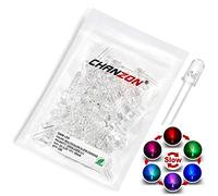 Chanzon 100 pcs 5mm RGB Multicolore Clignotement Lent (Changement de Couleur Multicolore) Dynamique LED Lumières à Diode (Clignotante Ronde CC) Ampoule Lumineuse Lampes Composants