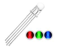 Chanzon 100 pcs 5mm RGB Multicolore LED Diode Lumières Cathode Commune (Couleur Ronde Transparente Transparente) 4 Broches Ampoule Lumineuse Lampes Composants Électroniques Indicateur Diodes