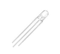 CHANZON 100 pcs 5mm Rouge & Jaune-Vert LED Diode Lumières Anode Commune (Bleu Rond Transparent Bicolore) Lumineux Ampoule Lampes Composants Électroniques Indicateur Diodes Émettrices De Lumière