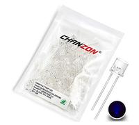 CHANZON 100 pcs 5mm Violet UV Plat Top LED Diode Lumières (Violet Clair Transparent Lentille) Lumineux Ampoule Lampes Composants Électroniques Indicateur Diodes Émettrices De Lumière