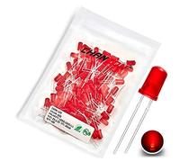 CHANZON 100pcs 5mm Rouge Diffusé LED Diode Lumières (lentille colorée Ronde DC 2V 20mA) Ampoule Lampes Composants Électroniques Diodes