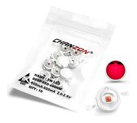 CHANZON 10pcs Puce LED haute puissance 3W rouge profond pour plantes (650 nm-660 nm/entrée 400 mA-500 mA/DC 2 V-2,2 V/3 W) Composants de diode émettrice pour la culture de fleurs hydroponiques DIY