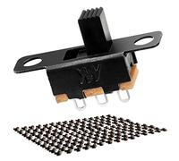 Chanzon 150pièces 1p2t interrupteur à glissière 2positions ON/OFF (SS-12F15) SPDT Mini Panneau Commutateur à Glissière 3broches Micro-Interrupteur à Bascule à Verrouillage