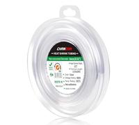 Chanzon 2: 1 Ratio 5/32 "(4mm) Gaine thermorétractable Rouleau de 8 pieds (longueur totale de 2,5 m) Gaine en polyoléfine transparente/transparente Rétractable 2 à 1,1 pièces