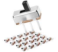 Chanzon 20pièces 1p2t interrupteur à glissière 2positions ON/OFF SPDT 3mm Mini Panneau Commutateur à Glissière 3broches Micro-Interrupteur à Bascule à Verrouillage