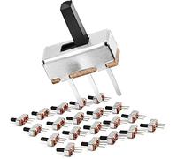 Chanzon 20pièces 1p2t interrupteur à glissière 2positions ON/OFF SPDT 6mm Mini Panneau Commutateur à Glissière 3broches Micro-Interrupteur à Bascule à Verrouillage