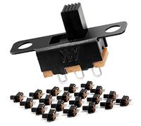 Chanzon 20pièces 1p2t interrupteur à glissière 2positions ON/OFF (SS-12F15) SPDT Mini Panneau Commutateur à Glissière 3broches Micro-Interrupteur à Bascule à Verrouillage