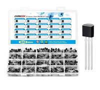 Chanzon 400 pièces Transistor TO-92 Kit Comprenant 20 Valeurs (2N2222A 2N2907A 2N3904 2N3906 2N5551 2N5401 S8050 S8550 A1015 C1815 A42 A92 A733 C945 S9014 BC327B BC337B BC547B BC557B 2N Chaque 2N