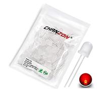 CHANZON 50 pcs 8mm Rouge Diffusé LED Diode Lumières (lentille Givrée Ronde DC 2V 20mA) Ampoule Lampes Composants Électroniques Indicateur Diodes Émettrices De Lumière