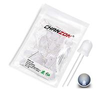 CHANZON 50pcs 8mm Blanc Diffusé LED Diode Lumières