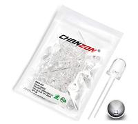 CHANZON 50pcs 8mm Blanc LED Diode Lumières