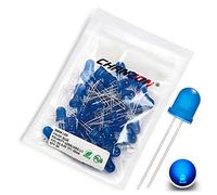 CHANZON 50pcs 8mm Bleu Diffusé LED Diode Lumières
