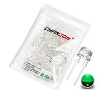 CHANZON 50pcs 8mm Vert LED Diode Lumières