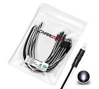 CHANZON [Fil UL] 20 pcs Pré-câblés 3mm Blanc LED Diode Lumières (Lentille Transparente Ronde Transparente DC 12V) avec 560 ohms 1/4 W Résistance et 24 AWG Fil Diode électroluminescente Lampe Ampoule