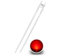Chanzon ® Lot de 10 à 100 diodes LED, 5 mm/3 mm, forme ronde/plate, lentille transparente, différentes couleurs au choix (10, rouge, 3 mm)