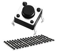 Chanzon Micro Momentané Bouton-Poussoir Interrupteur/Tact Switch 6 x 6 x 5 mm 150 pièces (TS-D001) 4 broches SPST interrupteurs à bouton-poussoir Pour planche à pain Circuit électrique Arduino PCB